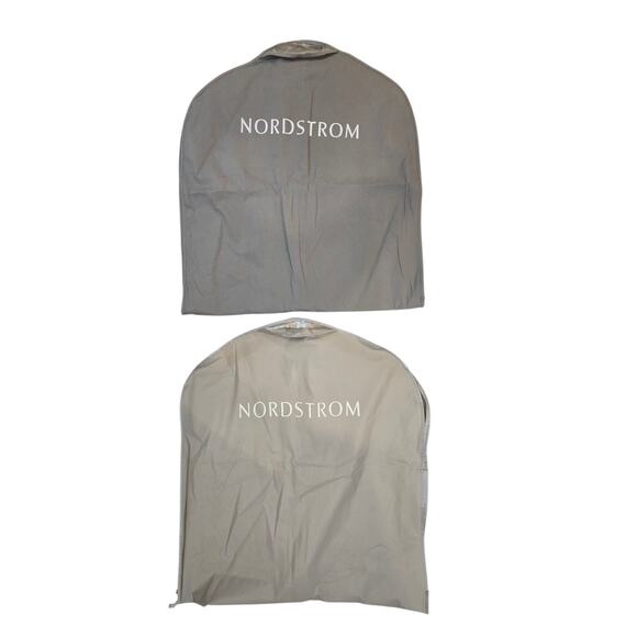 2 Vintage Nordstrom Grey Full Size Garment Hanging Bags, 1 Vinyl and 1 Cloth - Picture 7 of 7